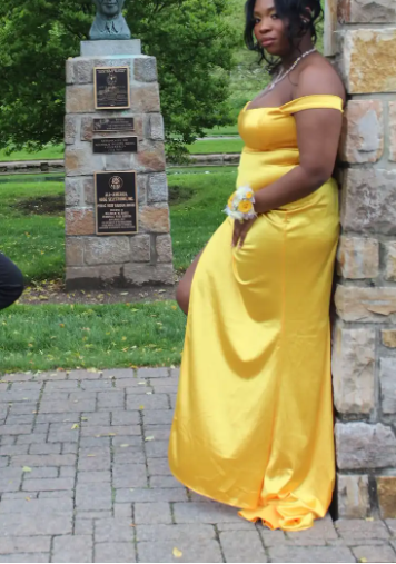 Niulatu Off-Shoulder Sheath Long Prom Dresses Satin Yellow Evening Dresses HZ1026
